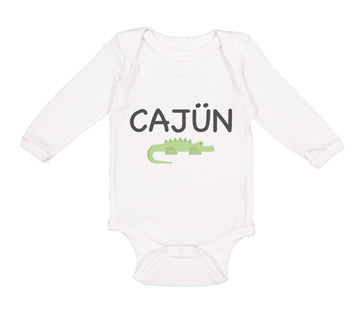 Long Sleeve Bodysuit Baby Cajun Alligator Funny Louisiana Boy & Girl Clothes