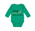 Long Sleeve Bodysuit Baby Corgi Butts Drive Me Nuts! Dog Lover Pet Humor Funny