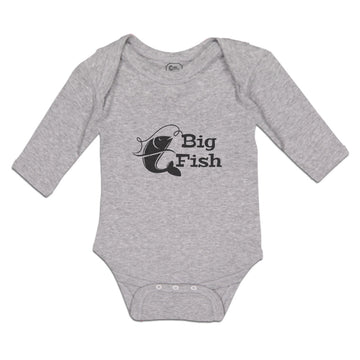 Long Sleeve Bodysuit Baby Fishing Big Fish Hunting Hobby Boy & Girl Clothes