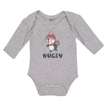 Long Sleeve Bodysuit Baby Cute Hugsy Penguin on Scarf and Cap Ice Skating Sport - Cute Rascals