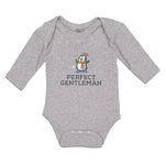 Long Sleeve Bodysuit Baby Gentleman Penguin Waterbird Costume Scarf Cotton - Cute Rascals