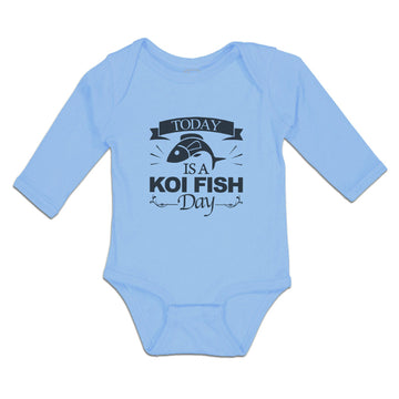 Long Sleeve Bodysuit Baby Koi Fish Cultural Symbol Spirutual Occasion Cotton