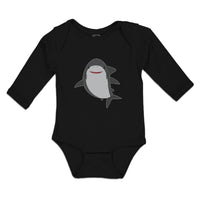 Long Sleeve Bodysuit Baby Marine Fish Shark and Toothlike Scale Cotton