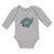 Long Sleeve Bodysuit Baby Angry Shark Cartoon Head Toothy Logo Cotton - Cute Rascals