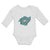 Long Sleeve Bodysuit Baby Angry Shark Cartoon Head Toothy Logo Cotton - Cute Rascals