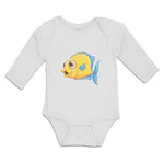 Long Sleeve Bodysuit Baby Golden Koi Freshwater Fish Aquarium Boy & Girl Clothes - Cute Rascals