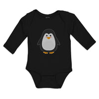 Long Sleeve Bodysuit Baby Cute Aquamarine Fatty Penguin Gesture Cotton - Cute Rascals
