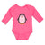 Long Sleeve Bodysuit Baby Cute Aquamarine Fatty Penguin Gesture Cotton - Cute Rascals