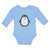 Long Sleeve Bodysuit Baby Cute Aquamarine Fatty Penguin Gesture Cotton - Cute Rascals