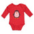 Long Sleeve Bodysuit Baby Cute Aquamarine Fatty Penguin Gesture Cotton - Cute Rascals