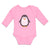 Long Sleeve Bodysuit Baby Cute Aquamarine Fatty Penguin Gesture Cotton - Cute Rascals