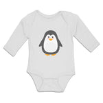Long Sleeve Bodysuit Baby Cute Aquamarine Fatty Penguin Gesture Cotton - Cute Rascals