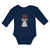 Long Sleeve Bodysuit Baby Aquamarine Penguin on Hat with Sunglass Costume Cotton - Cute Rascals