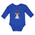 Long Sleeve Bodysuit Baby Aquamarine Penguin on Hat with Sunglass Costume Cotton - Cute Rascals