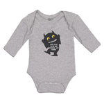 Long Sleeve Bodysuit Baby Scaring You'Re Cute Silhouette Spooky Cotton
