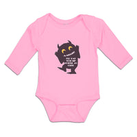 Long Sleeve Bodysuit Baby Scaring You'Re Cute Silhouette Spooky Cotton