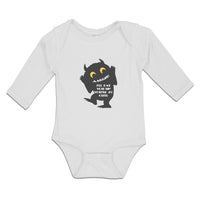 Long Sleeve Bodysuit Baby Scaring You'Re Cute Silhouette Spooky Cotton