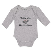 Long Sleeve Bodysuit Baby Pipistrelle Batty like My Mee-Maw Flying at Night
