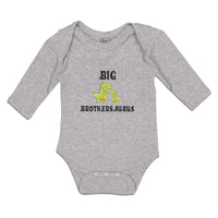 Long Sleeve Bodysuit Baby Green Big Brothers Tyrannosaurus Rex Dinosaur Cotton - Cute Rascals