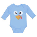 Long Sleeve Bodysuit Baby Duck Waterbird Face and Beak Toungue out Funny Cotton