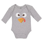 Long Sleeve Bodysuit Baby Duck Waterbird Face and Beak Toungue out Funny Cotton - Cute Rascals
