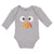 Long Sleeve Bodysuit Baby Duck Waterbird Face and Beak Toungue out Funny Cotton - Cute Rascals