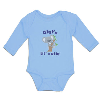 Long Sleeve Bodysuit Baby Gigi's Lil' Cutie Koala Bear Wood Branch Cotton