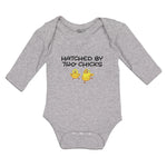 Long Sleeve Bodysuit Baby Hatched Little Cute Chicks Coming Egg Shells Cotton - Cute Rascals