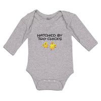 Long Sleeve Bodysuit Baby Hatched Little Cute Chicks Coming Egg Shells Cotton - Cute Rascals