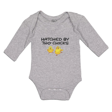 Long Sleeve Bodysuit Baby Hatched Little Cute Chicks Coming Egg Shells Cotton