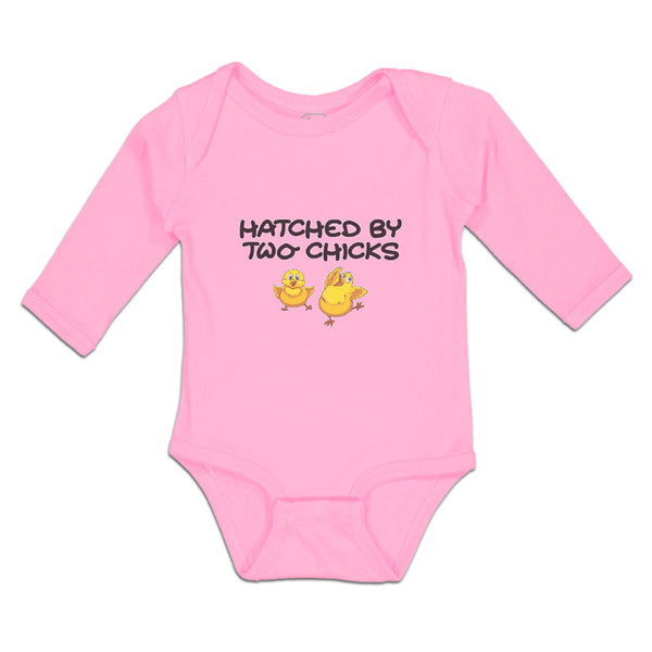Long Sleeve Bodysuit Baby Hatched Little Cute Chicks Coming Egg Shells Cotton - Cute Rascals