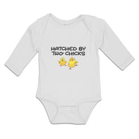 Long Sleeve Bodysuit Baby Hatched Little Cute Chicks Coming Egg Shells Cotton - Cute Rascals