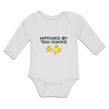 Long Sleeve Bodysuit Baby Hatched Little Cute Chicks Coming Egg Shells Cotton