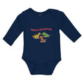 Long Sleeve Bodysuit Baby Hear Me Roar! Dinosaur Jurassic Park Cotton