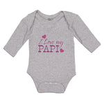 Long Sleeve Bodysuit Baby I Love My Papi Boy & Girl Clothes Cotton