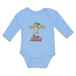 Long Sleeve Bodysuit Baby I'M Bananas Mimi Playful Wild Monkey Holding Cotton
