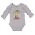 Long Sleeve Bodysuit Baby I'M Bananas Mimi Playful Wild Monkey Holding Cotton
