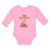 Long Sleeve Bodysuit Baby I'M Bananas Mimi Playful Wild Monkey Holding Cotton