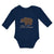 Long Sleeve Bodysuit Baby Lil Brown Bear's Side View Wild Animal Cotton