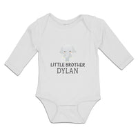 Long Sleeve Bodysuit Baby Cute Little Brother Elephant Dylan Sitting Cotton - Cute Rascals