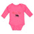 Long Sleeve Bodysuit Baby Silhouette Mouse Rat Sitting Tail, Paws Ears Cotton