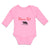 Long Sleeve Bodysuit Baby Silhouette Mouse Rat Sitting Tail, Paws Ears Cotton