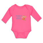 Long Sleeve Bodysuit Baby Pawpaw's Cute Little Monkey Holding A Peeled Banana