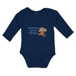 Long Sleeve Bodysuit Baby Pawpaw's Cute Little Monkey Holding A Peeled Banana