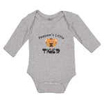 Long Sleeve Bodysuit Baby Peepaw's Little Cute Tiger Head with Whisker Cotton