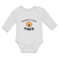 Long Sleeve Bodysuit Baby Peepaw's Little Cute Tiger Head with Whisker Cotton