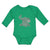 Long Sleeve Bodysuit Baby Cute Baby Elephant Sitting and Playing with It's Trunk - Cute Rascals