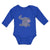 Long Sleeve Bodysuit Baby Cute Baby Elephant Sitting and Playing with It's Trunk - Cute Rascals
