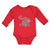 Long Sleeve Bodysuit Baby Cute Baby Elephant Sitting and Playing with It's Trunk - Cute Rascals