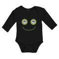 Long Sleeve Bodysuit Baby A Frog Smile Expression Funny Face Boy & Girl Clothes